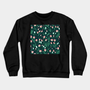 Abstract Seamless Floral Pattern Crewneck Sweatshirt